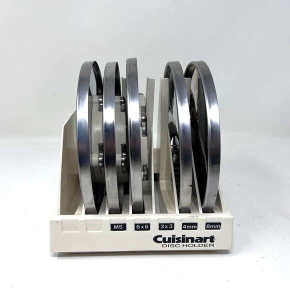 Cuisinart DLC-8 Food Processor Disc Blade Set of 5 Blades and Holder - Picture 1 of 8